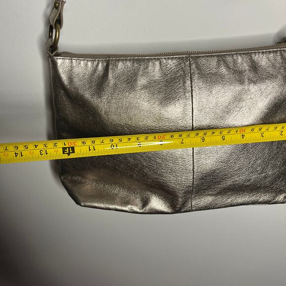 The Sak Collective Bag Metallic Gray Lance Leather Embossed Crossbody Purse - Picture 6 of 10